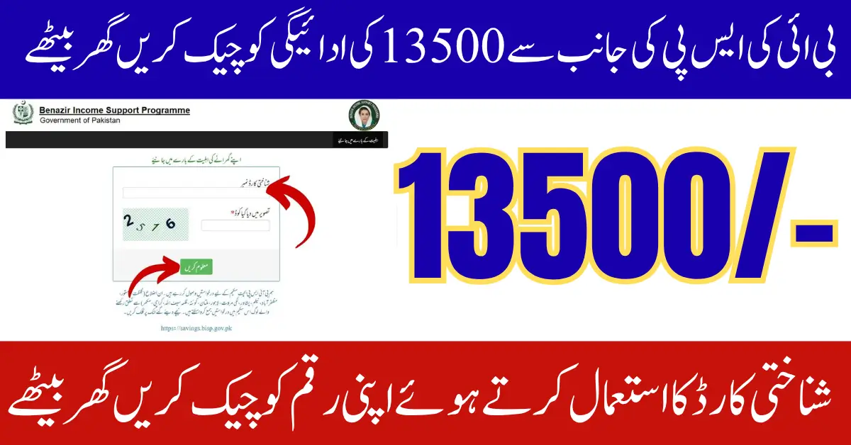 BISP 8171 Web Portal July 2025 Update Check Rs.13,500 Payment Instantly Using CNIC